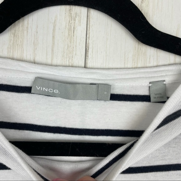 Vince striped white and black tee - Picture 3 of 5